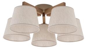 Brilagi - Plafoniera LATTE SABIA 5xE27/15W/230V pino/crema