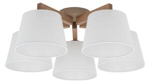 Brilagi - Lampadario a montaggio superficiale LATTE SABIA 5xE27/15W/230V pino/bianco