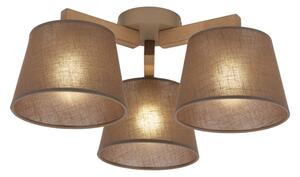 Brilagi - Lampada da soffitto a plafone LATTE SABIA 3xE27/15W/230V pino/marrone