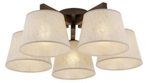 Brilagi - Plafoniera LATTE 5xE27/15W/230V pino/crema