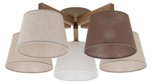 Brilagi - Lampadario a plafone LATTE SABIA 5xE27/15W/230V pino/misto