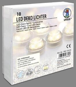 Luci decorative a LED 3x2,2cm bianco caldo PU=10 pezzi