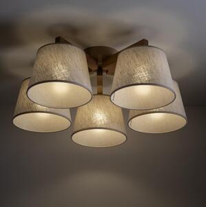 Brilagi - Plafoniera LATTE SABIA 5xE27/15W/230V pino/crema