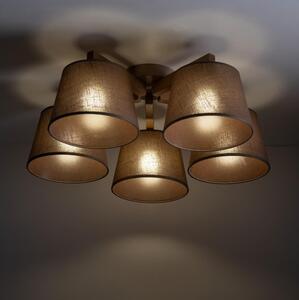 Brilagi - Lampadario a plafone LATTE SABIA 5xE27/15W/230V pino/marrone