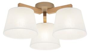 Brilagi - Plafoniera LATTE SABIA 3xE27/15W/230V pino/bianco
