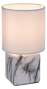 Rabalux 74069 - Lampada da tavolo NALISA 1xE14/40W/230V bianca/effetto marmo