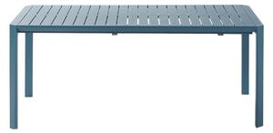 Tavolo da giardino allungabile Idaho NATERIAL in alluminio blu per 8 persone 180/240x100cm