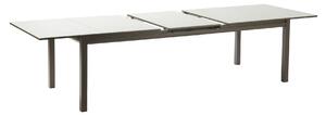 Tavolo da giardino allungabile Odyssea NATERIAL in alluminio con piano in vetro texturizzato grigio / argento per 12 persone 256/320x100cm