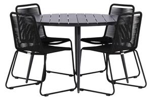 Tavolo e sedie set Dallas 3925Corda, Metallo
