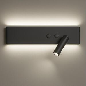 Faretto da parete orientabile LED RESORT LED/10W/230V + LED/3W, nero destro