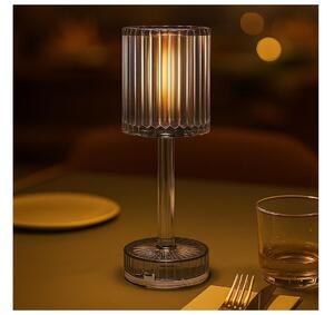 Lampada da tavolo LED ricaricabile a sfioramento SIMPLE, LED 1W 5V, 3000-6000K, batteria 2400 mAh, colore fumé