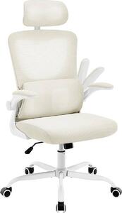 Sedia da ufficio ergonomica WOLTU, sedia da scrivania in tessuto a rete, regolabile in altezza: Colore: beige
