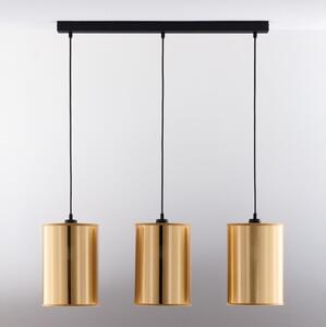 Jupiter 2092 - Lampadario sospeso su cavo CORTINA 3xE27/15W/230V oro/nero