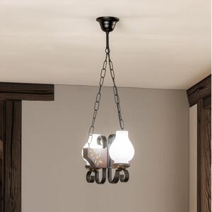 Brilagi - Lampadario a catena QUEEN 2xE14/40W/230V faggio/wengé