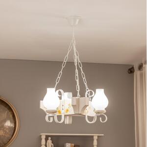 Brilagi - Lampadario a catena QUEEN 3xE14/40W/230V faggio/crema