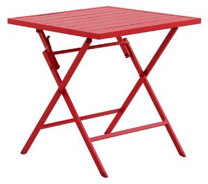 Tavolo da giardino Xara NATERIAL struttura e superficie in alluminio rosso per 2 persone 71x74cm
