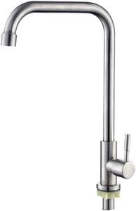 Rubinetto da cucina in acciaio inossidabile, monocomando per acqua fredda, girevole, per cucina