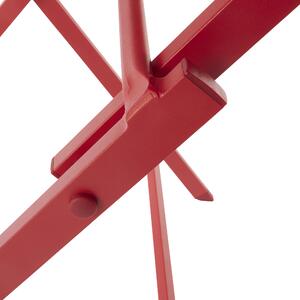 Tavolo da giardino Xara NATERIAL struttura e superficie in alluminio rosso per 2 persone 71x74cm