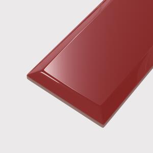 Piastrella per rivestimenti in argilla colore sp. 7 mm. Metro rosso