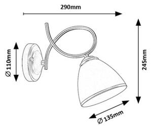 Brilagi - Lampada da parete FRED 1xE27/60W/230V dorata
