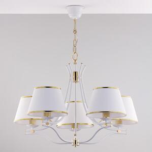 Jupiter 2084 - Lampadario a catena SAMBA 5xE27/15W/230V bianco/oro