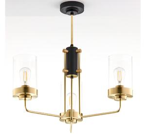 Jupiter 2087 - Lampadario a stelo RAMIREZ 3xE27/15W/230V dorato/nero