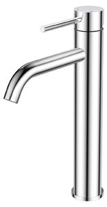 Miscelatore monocomando per lavabo, finitura cromata, con un'altezza del beccuccio di 190 mm e realizzato in acciaio inossidabile