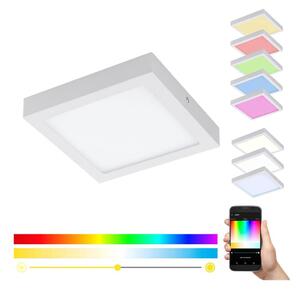 Eglo 33316 - Plafoniera LED RGBW dimmerabile FUEVA-C LED/15,6W/230V 22,5x22,5cm bianca