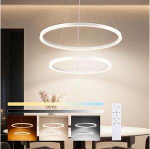 Brilagi - Lampadario LED dimmerabile su cavo PORTOFINO LED/98W/230V diam. 80 cm bianco +telecomando