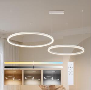 Brilagi - Lampadario LED dimmerabile a sospensione con cavo PORTOFINO LED/98W/230V bianco + telecomando