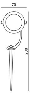 Lampada da esterno BLAKE UNO 1xGU10/35W/230V IP65 nera