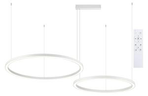 Brilagi - Lampadario LED dimmerabile a sospensione con cavo PORTOFINO LED/98W/230V bianco + telecomando