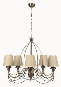 Lampadario a catena CLASSIC 5xE14/40W/230V bronzo/beige