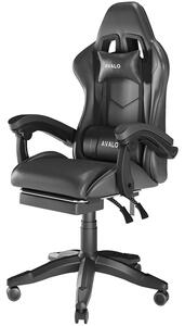 Avalo Sedia Gaming - Sedia da Gioco - Sedia da Ufficio Ergonomica Regolabile - Sedia Gaming - Gaming Chair - Nero