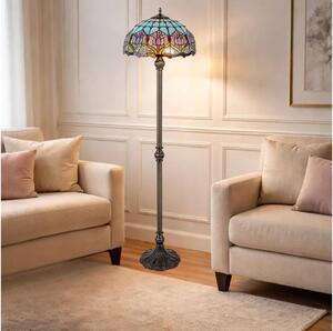 Brilagi - Lampada da terra in vetro Tiffany LORAS 2xE27/60W/230V