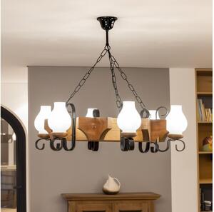 Brilagi - Lampadario a sospensione con catena QUEEN 6xE14/40W/230V faggio