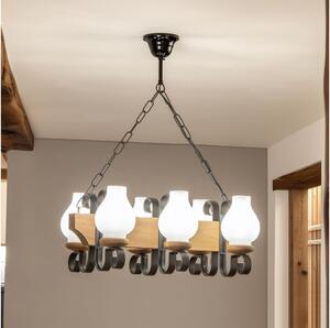 Brilagi - Lampadario a sospensione con catena QUEEN 6xE14/40W/230V faggio