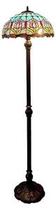 Brilagi - Lampada da terra in vetro Tiffany LORAS 2xE27/60W/230V