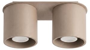 Plafoniera ORBIS 2 taupe 2xGU10 10W alluminio 12x10x26cm Sollux Lighting