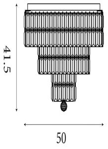 Searchlight 61321-6AB - Plafoniera EMPIRE 6xE14/60W/230V IP44