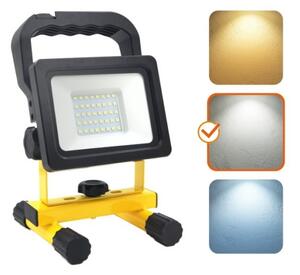 LED Faro portatile TIGRA LED/20W/3,7V 4000K IP54 4400 mAh nero/giallo