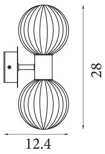 Searchlight 30507GO - Applique LUMINSPHERE 2xG9/7W/230V in ottone