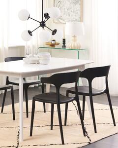 Set di 4 sedie polipropilene resistente colore nero per interno ed esterno stile moderno Beliani