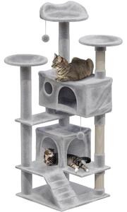 Avalo Tiragraffi Per Gatti a 7 Livelli - 137x49x49 CM - Grigio Chiaro - Tiragraffi Per Gatti Grandi