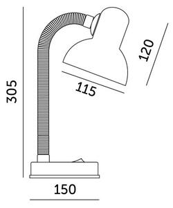 Lampada da tavolo SMIESZEK 1xE27/40W/230V rosa