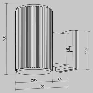 Maytoni O419WL-01B - Applique da esterno RANDO 1xE27/60W/230V IP54 nera