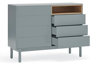 Cassettiera bassa blu-grigio 120x90 cm Corvo - Teulat