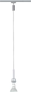 Paulmann Sistema a binario URail, lampada a sospensione LED DecoSystems, modello Blanko, 1x3,5W, attacco GZ10, 230V, finitura cromata opaca, metallo