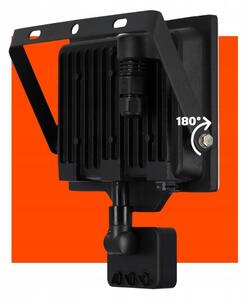 Proiettore da esterno LED con sensore, 50W, 230V, 4500K, IP65, nero
