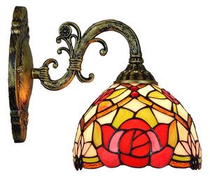 Brilagi - Lampada da parete in stile Tiffany con vetri colorati GARLAN 1xE27/40W/230V